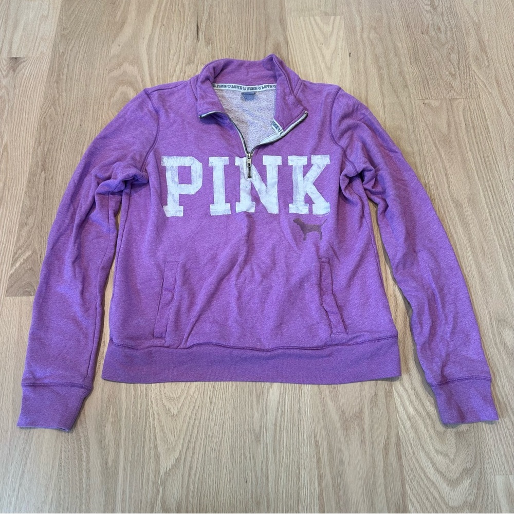 Vintage Small Pink VS Quarter Zip